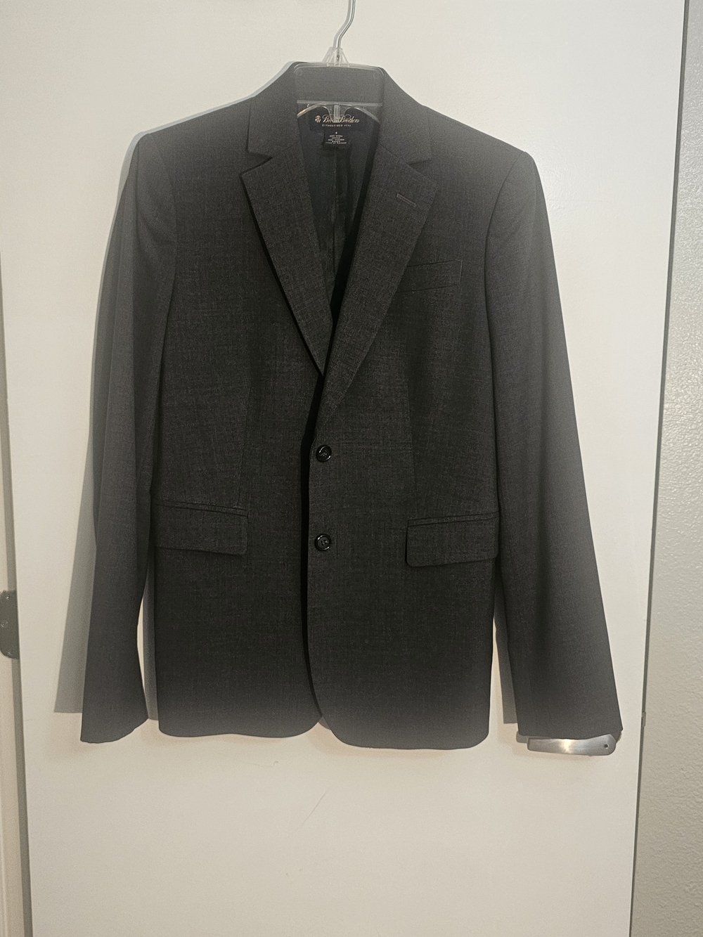 Brooks Brothers 100% Wool Charcoal Grey Women's Blazer Jacket 6